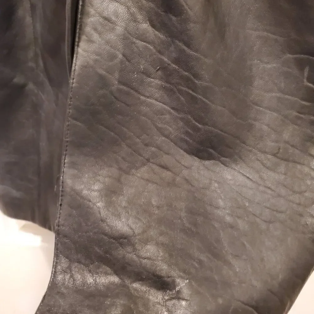 Vintage Pelle Black Genuine Leather Long Trench Coat Friends/Matrix 90's XL-XXL
